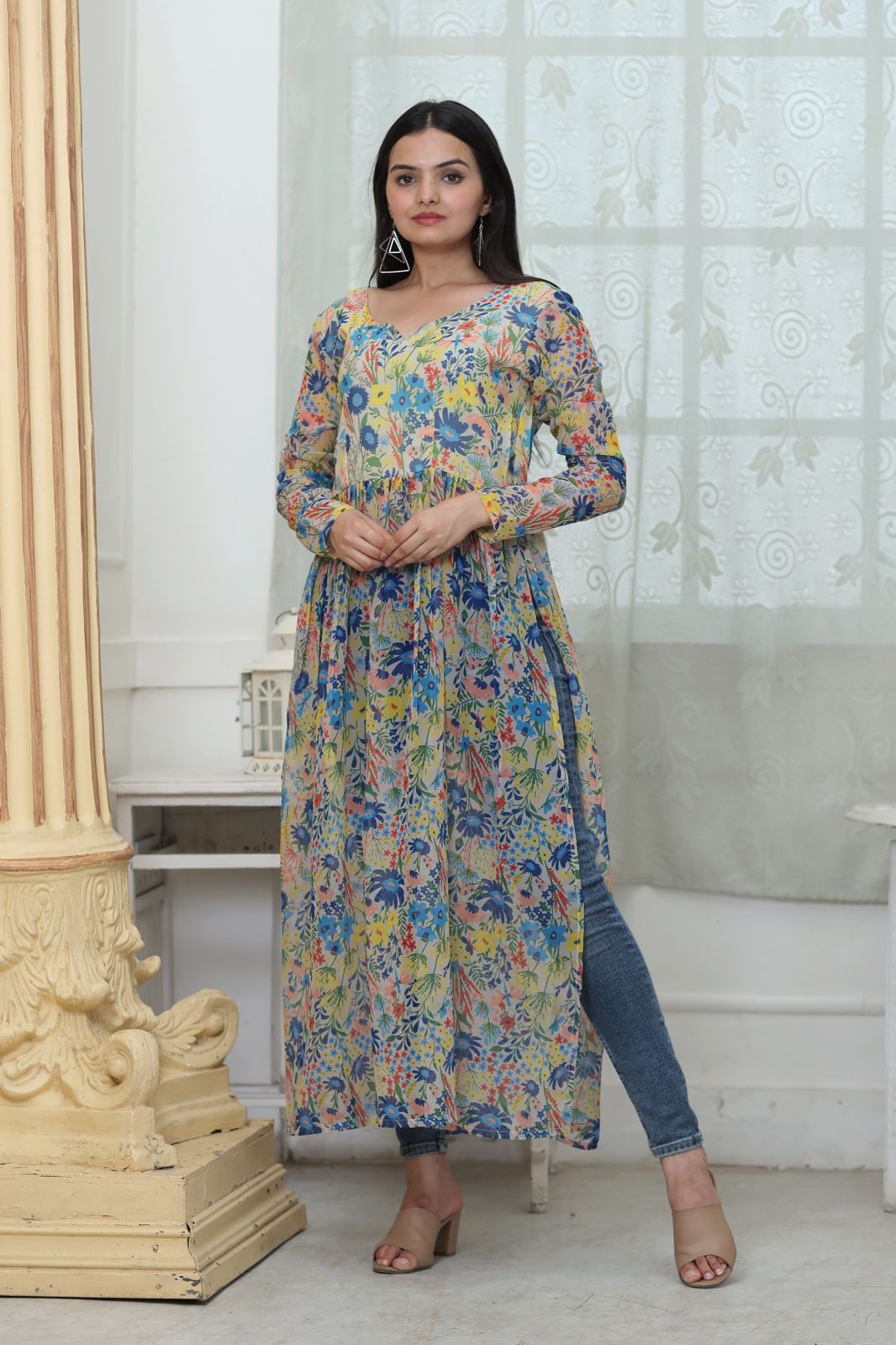  KA 1047 Georgette Printed Kurtis Catalog